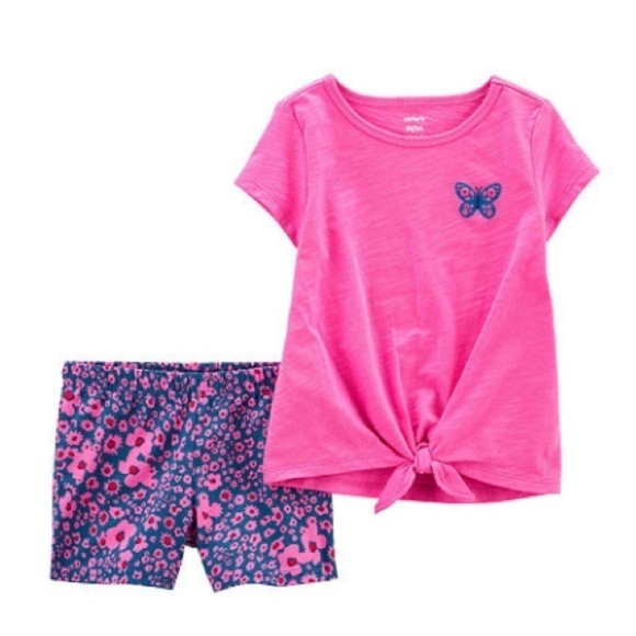 Carter's Baby Girl Shorts & Top 4-pc Set Size 12 Month - Picture 10 of 13